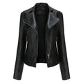 Amalia Regular Beading Zipper Faux Leather Jacket - Vestir en Moda