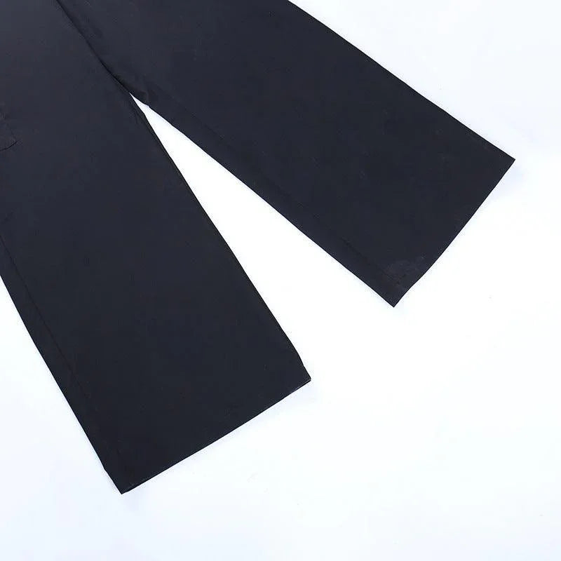 Amalia Versatile Casual Spicy Girl Straight Leg Wide Pants - Vestir en Moda