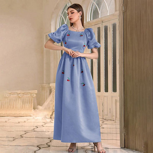 Amanda High Waist Square Collar Elegant Dresses - Vestir en Moda