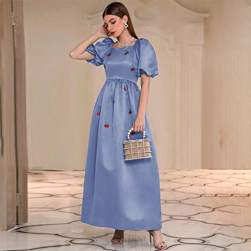 Amanda High Waist Square Collar Elegant Dresses - Vestir en Moda