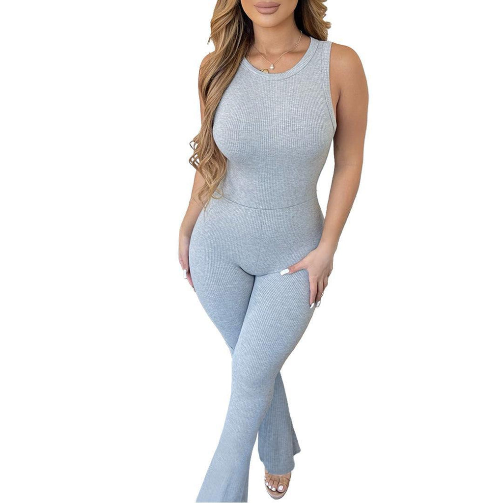 Ana Comfortable Sleeveless Zipper Micro Pull Jumpsuit - Vestir en Moda