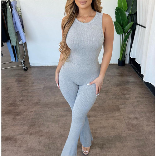 Ana Comfortable Sleeveless Zipper Micro Pull Jumpsuit - Vestir en Moda