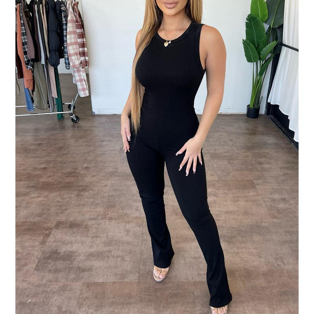 Ana Comfortable Sleeveless Zipper Micro Pull Jumpsuit - Vestir en Moda