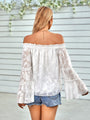 Angela off Shoulder Long Sleeve Chiffon Blouse - Vestir en Moda