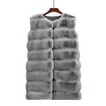Anna Acrylic Thickened Long Section Plush Vest Fleece Coat - Vestir en Moda