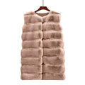 Anna Acrylic Thickened Long Section Plush Vest Fleece Coat - Vestir en Moda