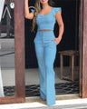 Anne Slim High Waist Long Temperament Sexy Two Piece Set - Vestir en Moda