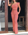 Anne Slim High Waist Long Temperament Sexy Two Piece Set - Vestir en Moda