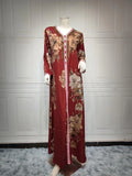 Ariana Middle East Arab Robe Abaya Printed Dresses - Vestir en Moda