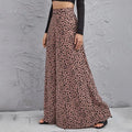Arianna Loose High Waist Leopard Printed Draping Wide Leg Trousers - Vestir en Moda