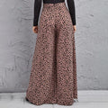 Arianna Loose High Waist Leopard Printed Draping Wide Leg Trousers - Vestir en Moda