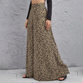 Arianna Loose High Waist Leopard Printed Draping Wide Leg Trousers - Vestir en Moda