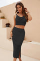 Arianna Openwork Cropped Two Pieces Set - Vestir en Moda