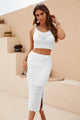 Arianna Openwork Cropped Two Pieces Set - Vestir en Moda