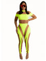 Atlanta Solid Color Mesh Patchwork Jumpsuit - Vestir en Moda