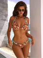 Aubree Sexy Floral Lace Up 2 Piece Bikini Sets - Vestir en Moda