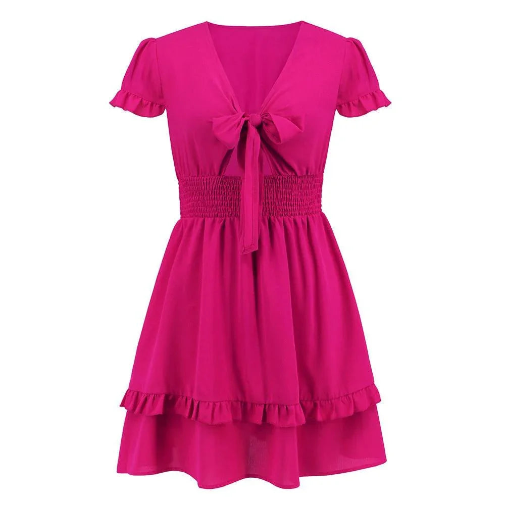 Aura Summer Women Clothing Solid Dresses - Vestir en Moda