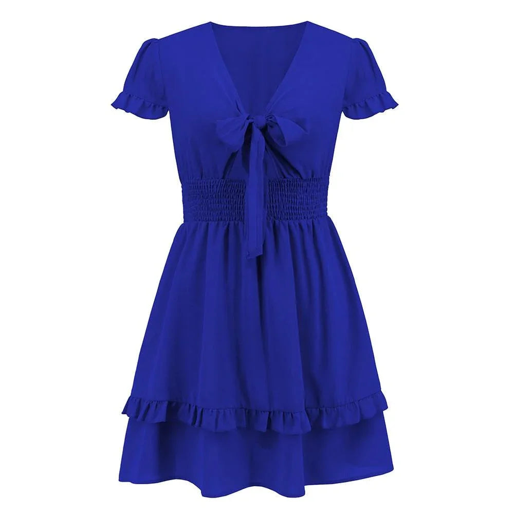 Aura Summer Women Clothing Solid Dresses - Vestir en Moda