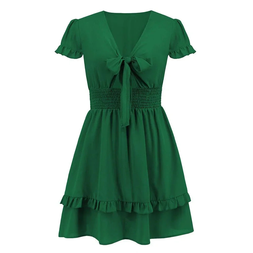 Aura Summer Women Clothing Solid Dresses - Vestir en Moda
