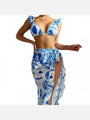 Ava Sexy Printed 3 Piece Beach Wear - Vestir en Moda