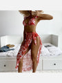 Ava Sexy Printed 3 Piece Beach Wear - Vestir en Moda