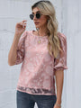 Avery Chiffon Floral Pullover Round Neck Blouse - Vestir en Moda