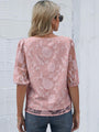 Avery Chiffon Floral Pullover Round Neck Blouse - Vestir en Moda