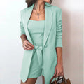 Avianna Solid Color Blazer Fashion High Waist Good Quality Set - Vestir en Moda
