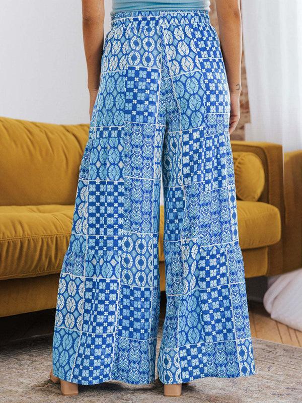 Aylin New Loose Floral Colorblock Casual Pants - Vestir en Moda