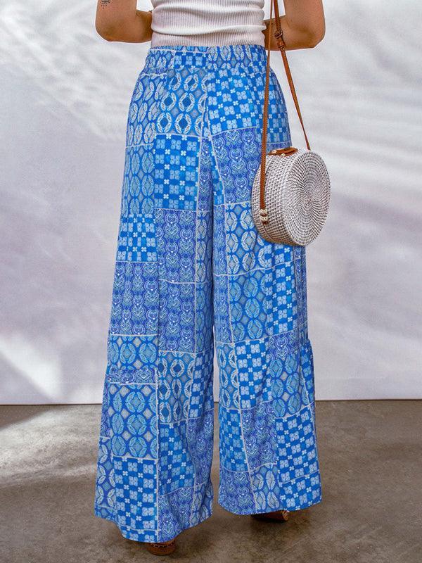 Aylin New Loose Floral Colorblock Casual Pants - Vestir en Moda