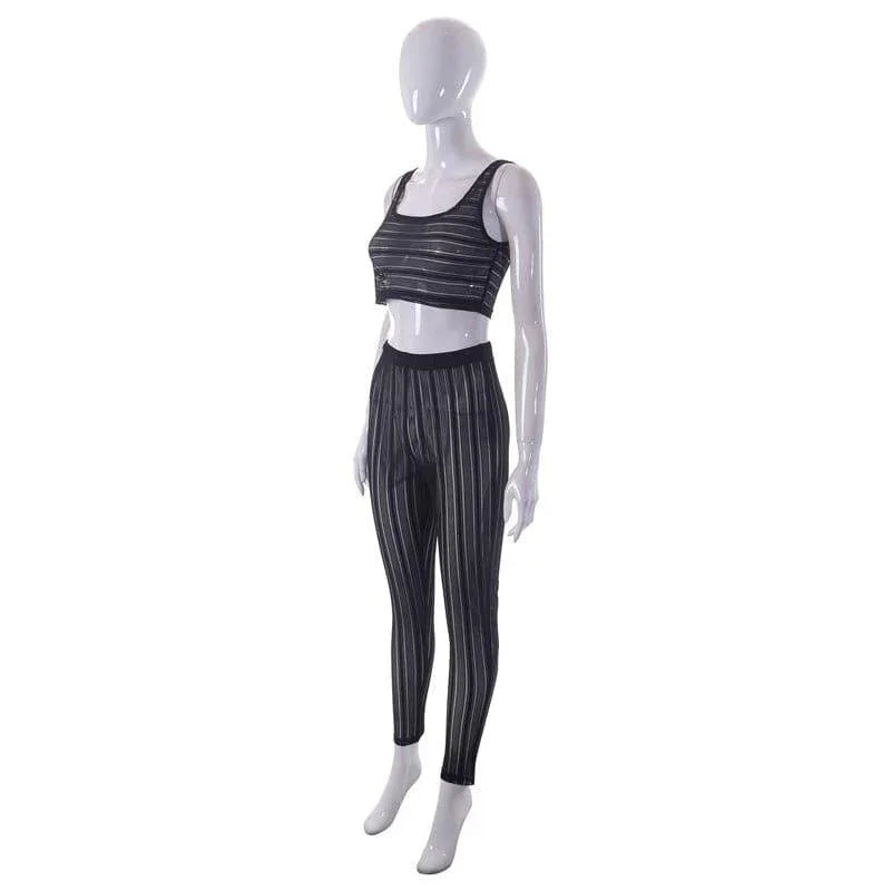 Azalea Summer Camisole Tight Trousers Casual Sexy See Through Set - Vestir en Moda