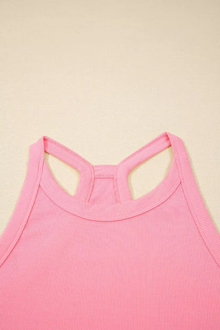 Aome Sleeveless Cropped Pocketed Two Piece Sets