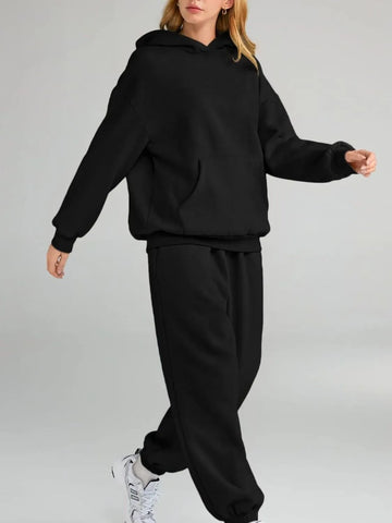 Arianna Full Size Kangaroo Pocket Two Piece Sets