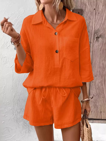 Renata Pretty Button Detail Two Piece Sets