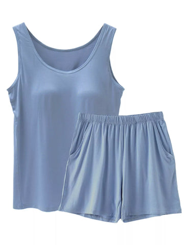 Paola Modal Padded Sleeveless Two Piece Sets
