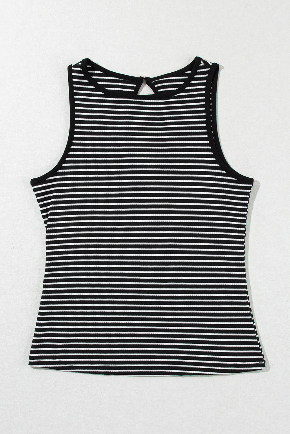 Striped Ribbed Knit Sleeveless