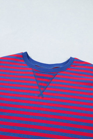 Victoria Stripe Short Sleeve Two Piece Sets