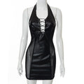 Bahia Halter Mesh Stitching Tight Dresses - Vestir en Moda
