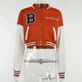 Bea Graphic Varsity Slim Streetwear Cotton Jacket - Vestir en Moda