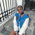 Bea Graphic Varsity Slim Streetwear Cotton Jacket - Vestir en Moda