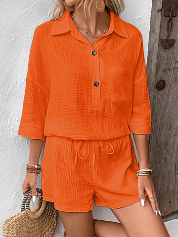 Renata Pretty Button Detail Two Piece Sets