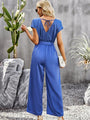 Betina Women Elegant Solid Color V Neck Jumpsuits - Vestir en Moda