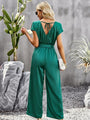 Betina Women Elegant Solid Color V Neck Jumpsuits - Vestir en Moda