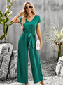 Betina Women Elegant Solid Color V Neck Jumpsuits - Vestir en Moda