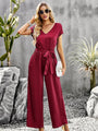Betina Women Elegant Solid Color V Neck Jumpsuits - Vestir en Moda