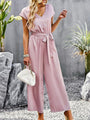 Betina Women Elegant Solid Color V Neck Jumpsuits - Vestir en Moda