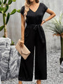 Betina Women Elegant Solid Color V Neck Jumpsuits - Vestir en Moda