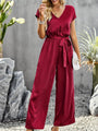 Betina Women Elegant Solid Color V Neck Jumpsuits - Vestir en Moda