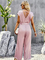 Betina Women Elegant Solid Color V Neck Jumpsuits - Vestir en Moda