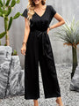 Betina Women Elegant Solid Color V Neck Jumpsuits - Vestir en Moda